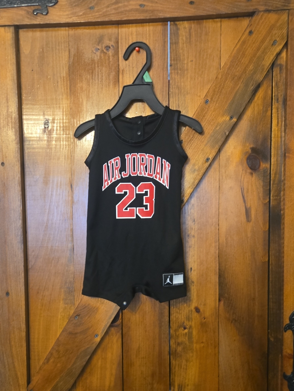 Jordan Black Tank Romper with Red 23 Graphic